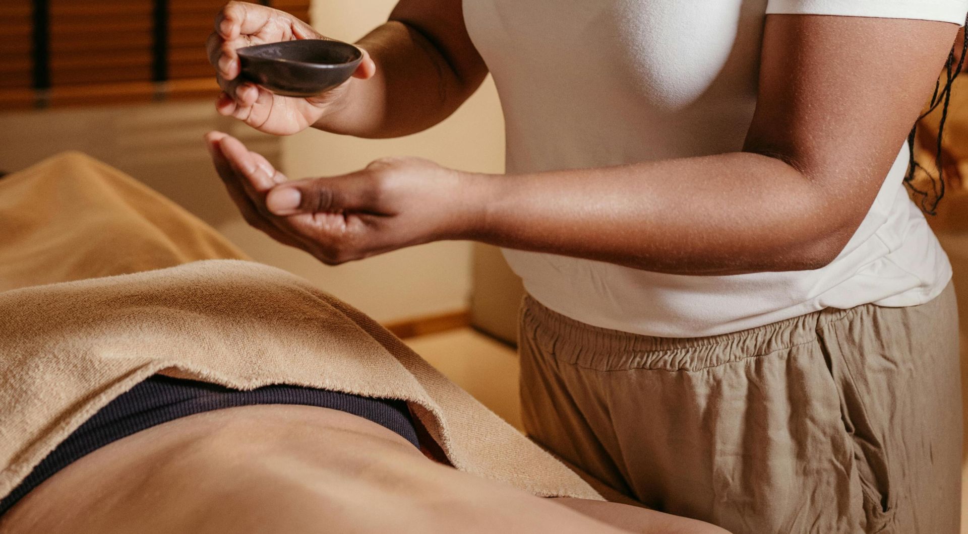 A calming massage therapy session indoors enhancing relaxation and well-being.